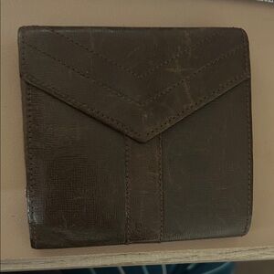 Yves Saint Laurent Brown Vintage Leather Wallet